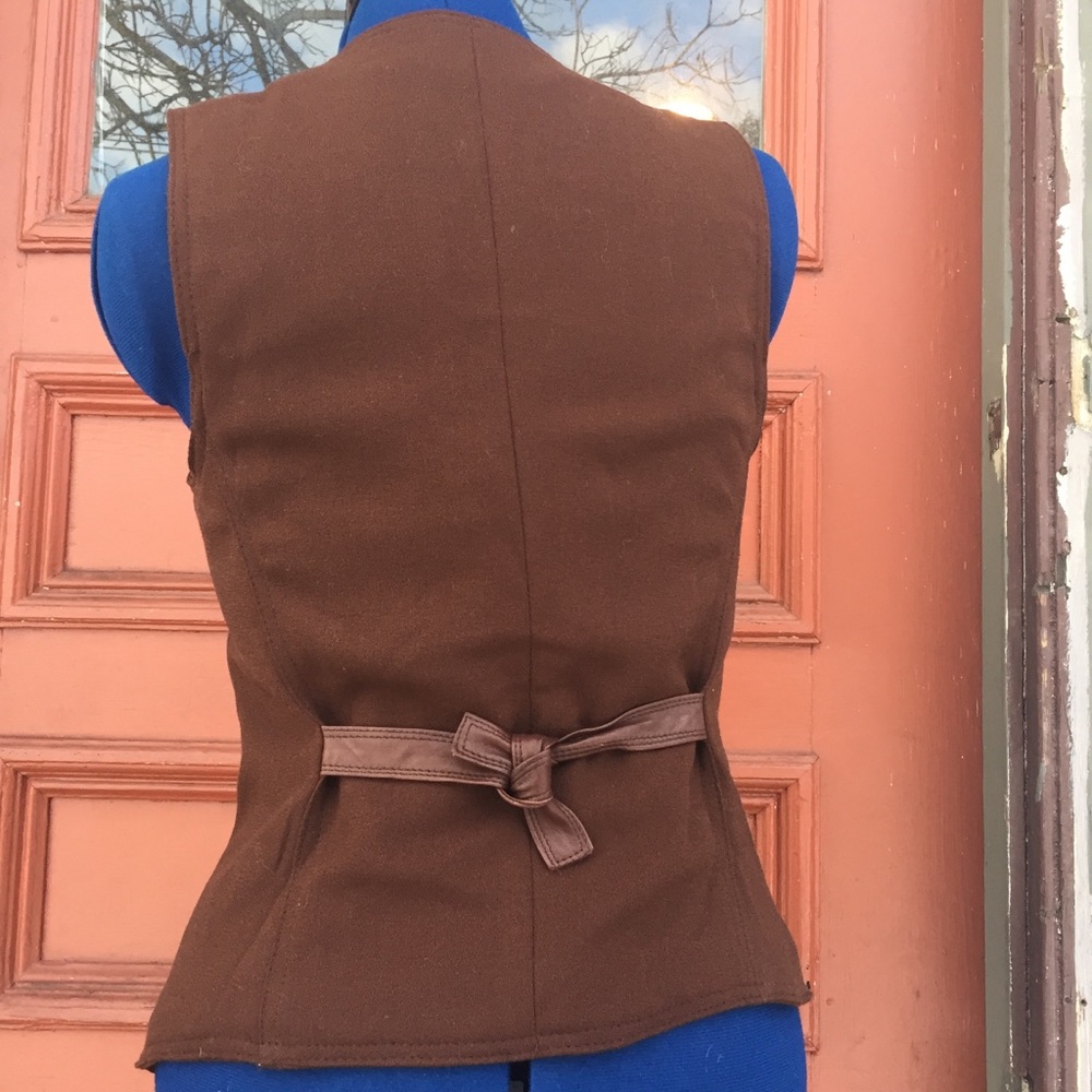 100% Leather vest Rare Alberto Makali Size 4 - Picture 7 of 8